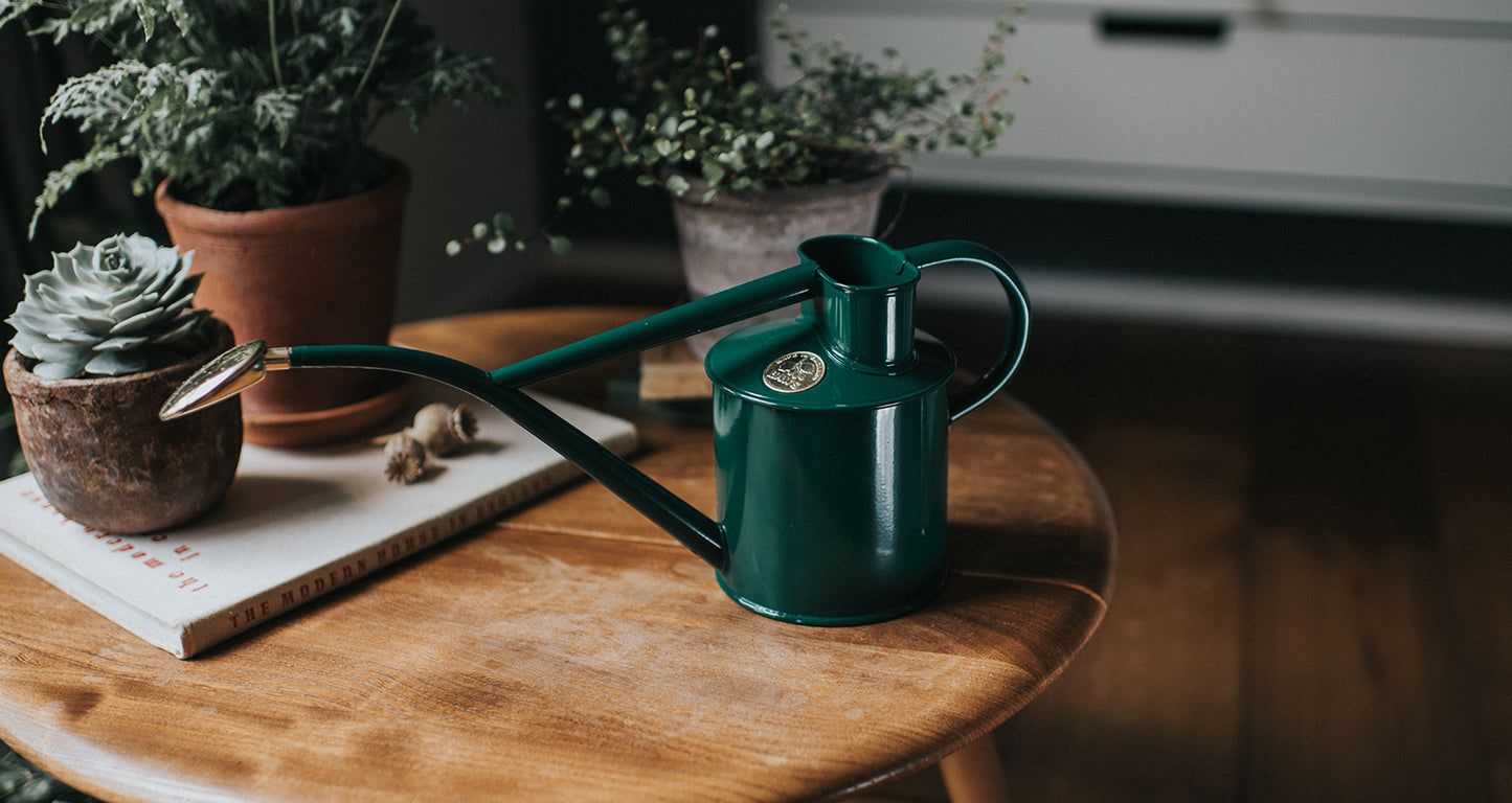 Haws Watering Cans, Rowley Ripple, Green 2-pint