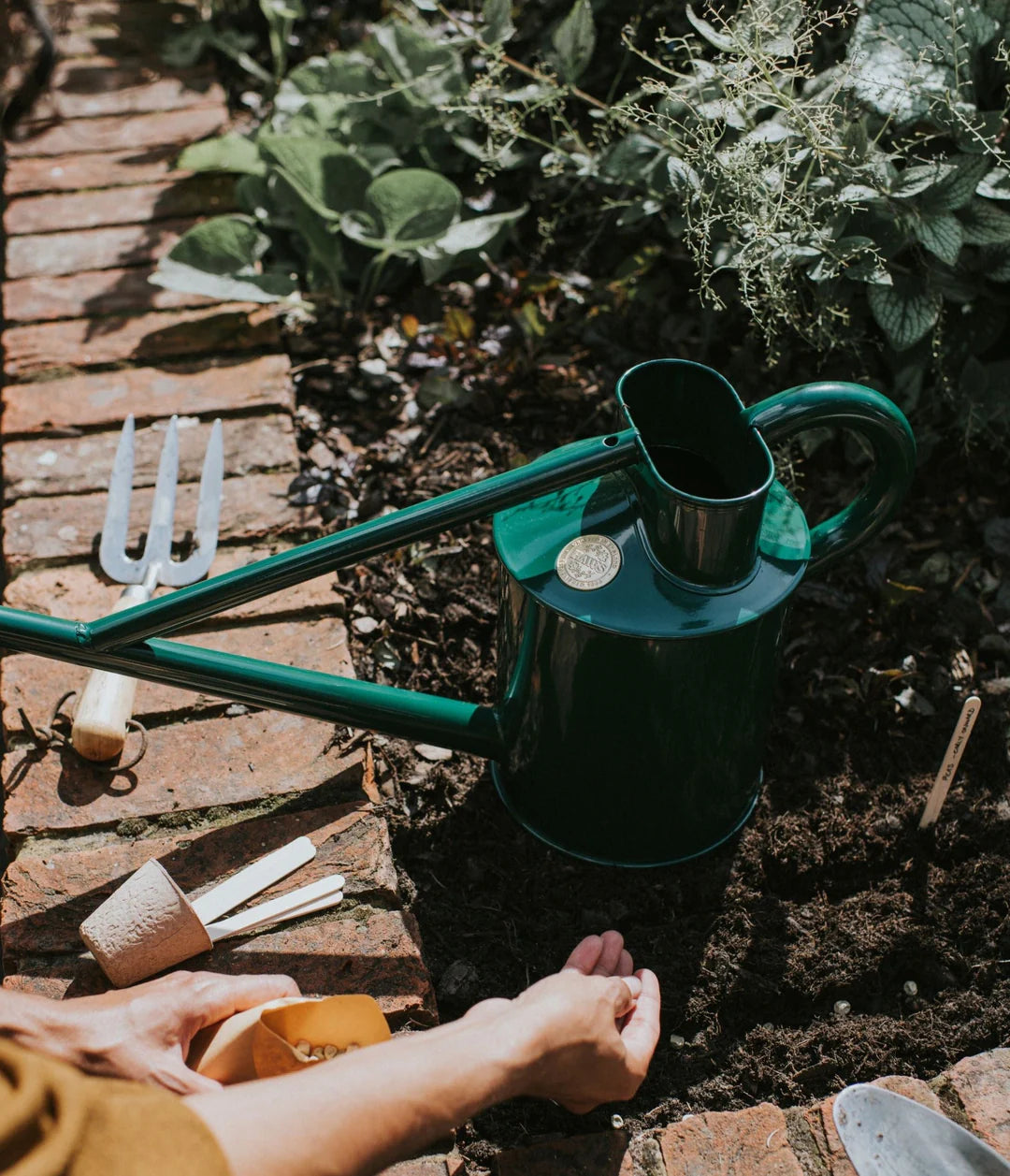 Haws Watering Cans, Warley Fall, Green 1-Gallon