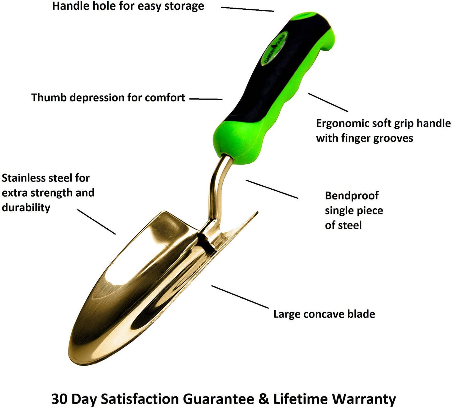 Titanium Coated Garden Trowel Scoop