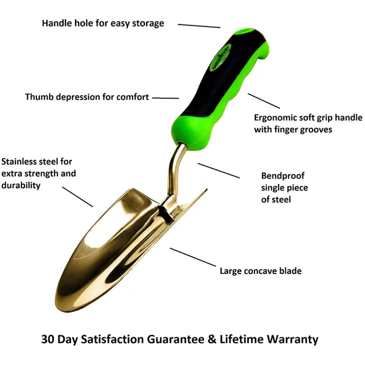 Garden Guru Titanium Coated Garden Trowel Scoop